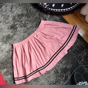 Pink mini skirt